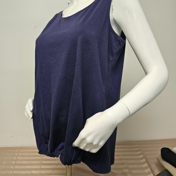 Coral Bay women's blue tank top with gathered waist Size Medium - Picture 4 of 6